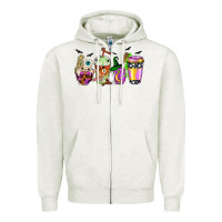 Halloween Coffee Cups Zipper Hoodie | Teevron