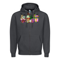 Smoke Halloween coffee cups Zipper Hoodie - NancyCooperArtShop