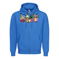 True Royal Halloween coffee cups Zipper Hoodie - NancyCooperArtShop