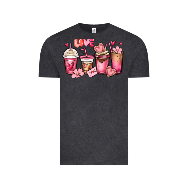 Valentines Day Coffee Cups Vintage Tee by MaliasSmallBusiness | Teevron