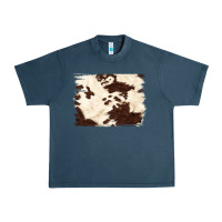 Midnight Navy brown cowhide background Urban Heavy Tee - NancyCooperArtShop