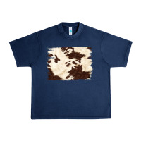 Navy brown cowhide background Urban Heavy Tee - NancyCooperArtShop