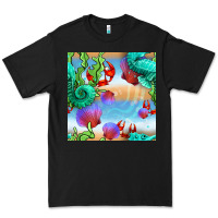 Black seahorse and beach Premium Tee - BundleAndBundleShop