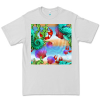 Dove Grey seahorse and beach Premium Tee - BundleAndBundleShop