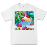 White seahorse and beach Premium Tee - BundleAndBundleShop