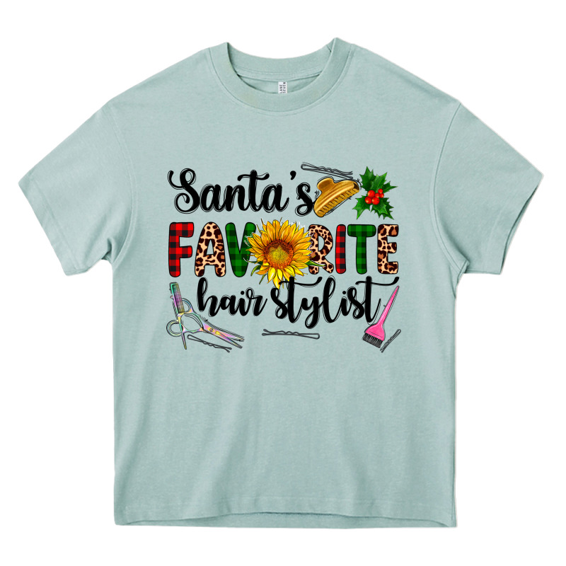 Santa's Favorite  Hair Stylist Heavy Core Tee by AdoDesignShop | Teevron