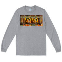 Heather Grey mama license plate Long Sleeve Tee - BundleAndBundleShop