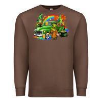Chestnut St. Patrick's Day truck with gnomies Premium Sweatshirt - CowGirlArtShop
