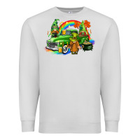 Dove Grey St. Patrick's Day truck with gnomies Premium Sweatshirt - CowGirlArtShop