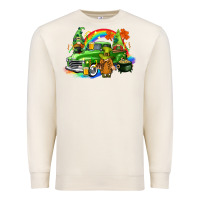 Sandshell St. Patrick's Day truck with gnomies Premium Sweatshirt - CowGirlArtShop