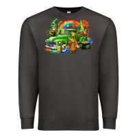 Smoke St. Patrick's Day truck with gnomies Premium Sweatshirt - CowGirlArtShop