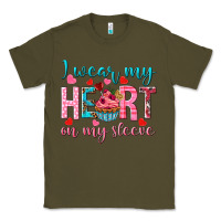 Army Green i wear my heart on my sleeve Classic Tee - NancyCooperArtShop