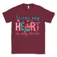 Burgundy i wear my heart on my sleeve Classic Tee - NancyCooperArtShop
