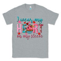 Heather Grey i wear my heart on my sleeve Classic Tee - NancyCooperArtShop