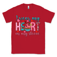 Red i wear my heart on my sleeve Classic Tee - NancyCooperArtShop
