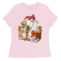Bubblegum Pink easter lamb Ladies Tee - Jasminsmagicworld