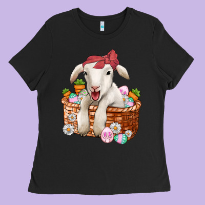 Easter Lamb Ladies Tee Designed By Jasminsmagicworld