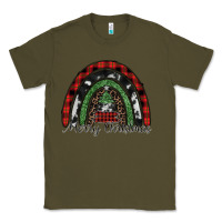 Army Green Merry Christmas rainbow Classic Tee - CowhideDigitalArt