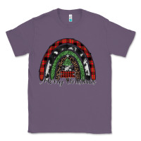 Lavender Merry Christmas rainbow Classic Tee - CowhideDigitalArt