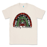Natural Merry Christmas rainbow Classic Tee - CowhideDigitalArt