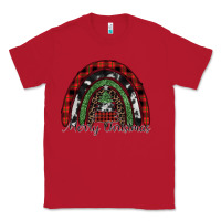 Red Merry Christmas rainbow Classic Tee - CowhideDigitalArt
