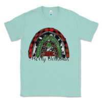 Seafoam Merry Christmas rainbow Classic Tee - CowhideDigitalArt