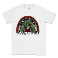 White Merry Christmas rainbow Classic Tee - CowhideDigitalArt