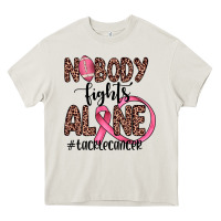 Cream nobody fights alone #tacklecancer Heavy Core Tee - JahusDesignShop
