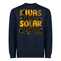 Navy i was there solar eclipse 2024 Heavyweight Sweatshirt - LillyAllenDesigns