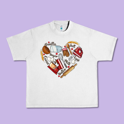 Bake Tools Hearts Urban Heavy Tee Designed By Nancycooperartshop