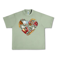 Oil Green bake tools hearts Urban Heavy Tee - NancyCooperArtShop