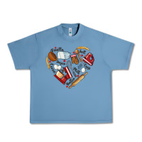 Pebble Blue bake tools hearts Urban Heavy Tee - NancyCooperArtShop