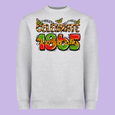 Celebrate 1865 Juneteenth Heavyweight Sweatshirt Designed By Lillyallendesigns