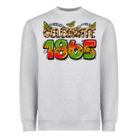 Heather Grey celebrate 1865 juneteenth Heavyweight Sweatshirt - LillyAllenDesigns