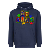 Navy Be kind Heavyweight Hoodie - CowGirlArtShop