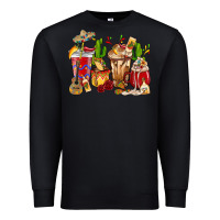 Black Cino De Mayo coffee cups Mexico Premium Sweatshirt - HowdyJamesFarm