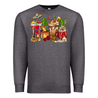 Charcoal Heather Cino De Mayo coffee cups Mexico Premium Sweatshirt - HowdyJamesFarm