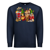 Navy Cino De Mayo coffee cups Mexico Premium Sweatshirt - HowdyJamesFarm