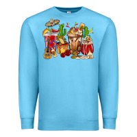Ocean Blue Cino De Mayo coffee cups Mexico Premium Sweatshirt - HowdyJamesFarm