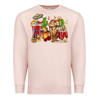 Pale Pink Cino De Mayo coffee cups Mexico Premium Sweatshirt - HowdyJamesFarm