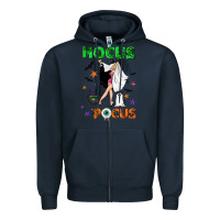 Navy Happy Halloween Zipper Hoodie - NancyCooperArtShop