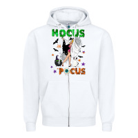 White Happy Halloween Zipper Hoodie - NancyCooperArtShop