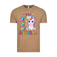 Vintage Coffee my 1 st birthday with little cute unicorn Vintage Tee - NancyCooperArtShop