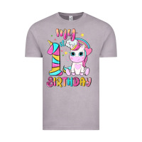 Vintage Zinc my 1 st birthday with little cute unicorn Vintage Tee - NancyCooperArtShop