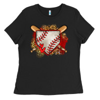 Black baseball home plate Ladies Tee - Jasminsmagicworld
