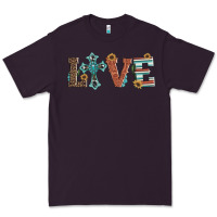 Plum western love with cross Premium Tee - Artiststas