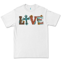 White western love with cross Premium Tee - Artiststas