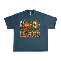 Midnight Navy camp fire legend Urban Heavy Tee - NancyCooperArtShop