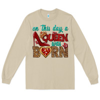 Mushroom on this day a queen was born Long Sleeve Tee - BundleAndBundleShop
