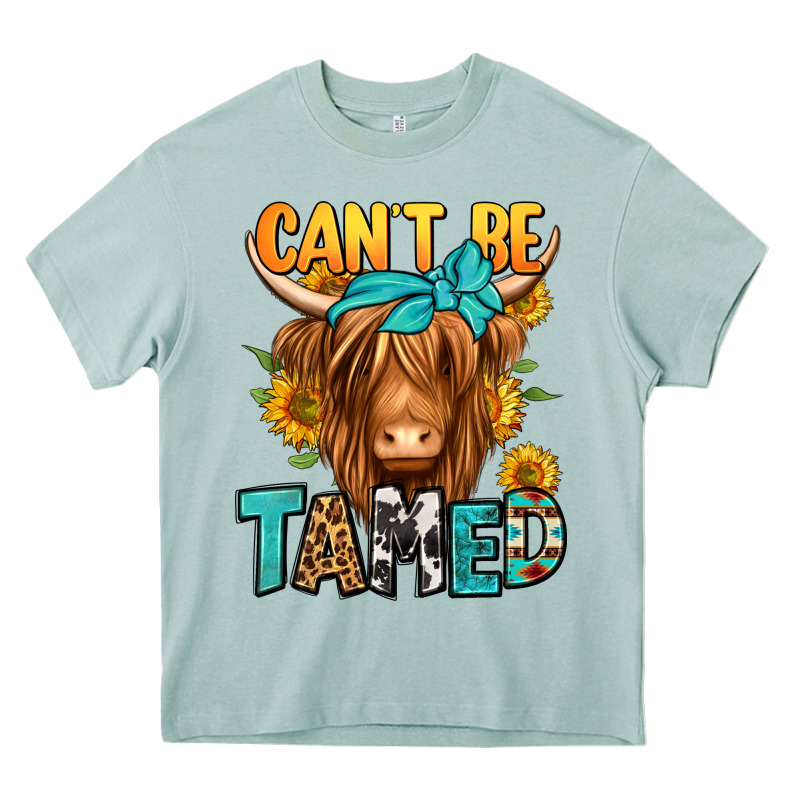 Can't Be Tamed Longhaired Cow Heavy Core Tee by Jasminsmagicworld | Teevron
